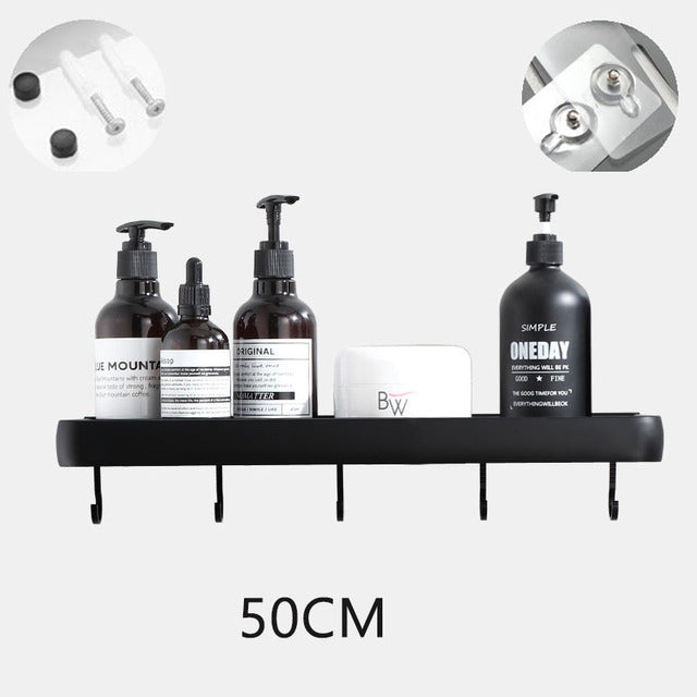 The Drill-Free Bathroom Organizer Shelf & Towel Rack