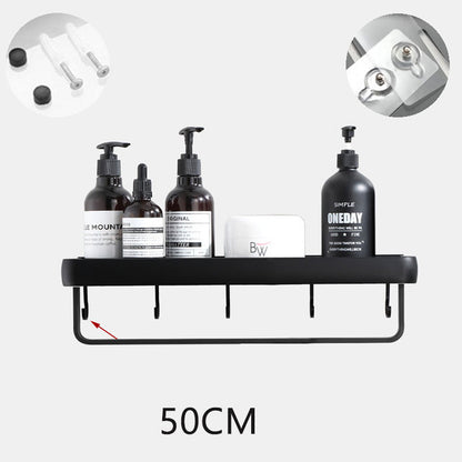 The Drill-Free Bathroom Organizer Shelf & Towel Rack