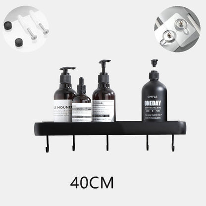 The Drill-Free Bathroom Organizer Shelf & Towel Rack