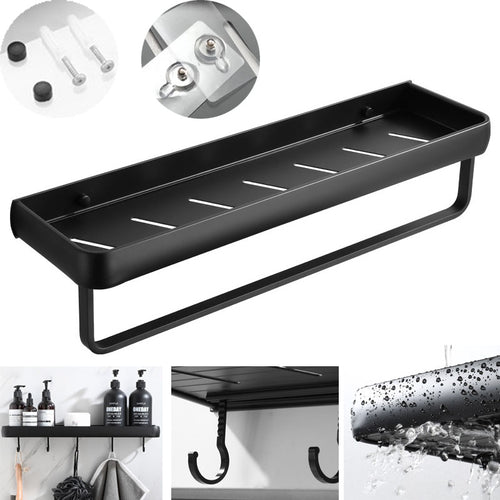 The Drill-Free Bathroom Organizer Shelf & Towel Rack