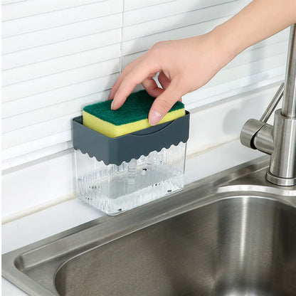 Automatic Soap Dispenser & Sponge Holder for Kitchen Sink