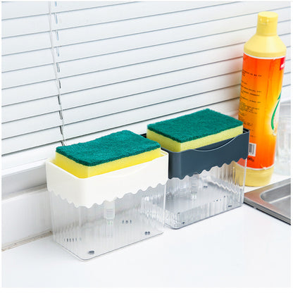 Automatic Soap Dispenser & Sponge Holder for Kitchen Sink