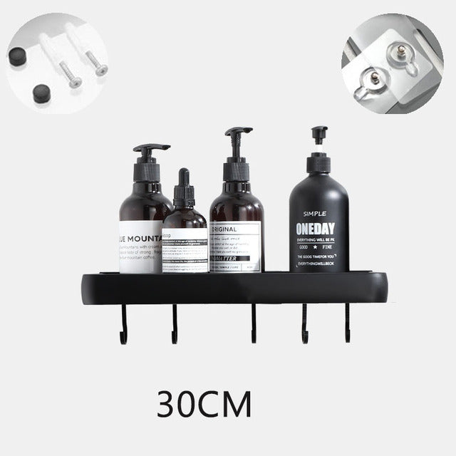 The Drill-Free Bathroom Organizer Shelf & Towel Rack