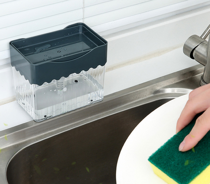 Automatic Soap Dispenser & Sponge Holder for Kitchen Sink